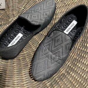 Steve Madden Chevron Men’s Slip-on Loafer Grey Fabric Size 9